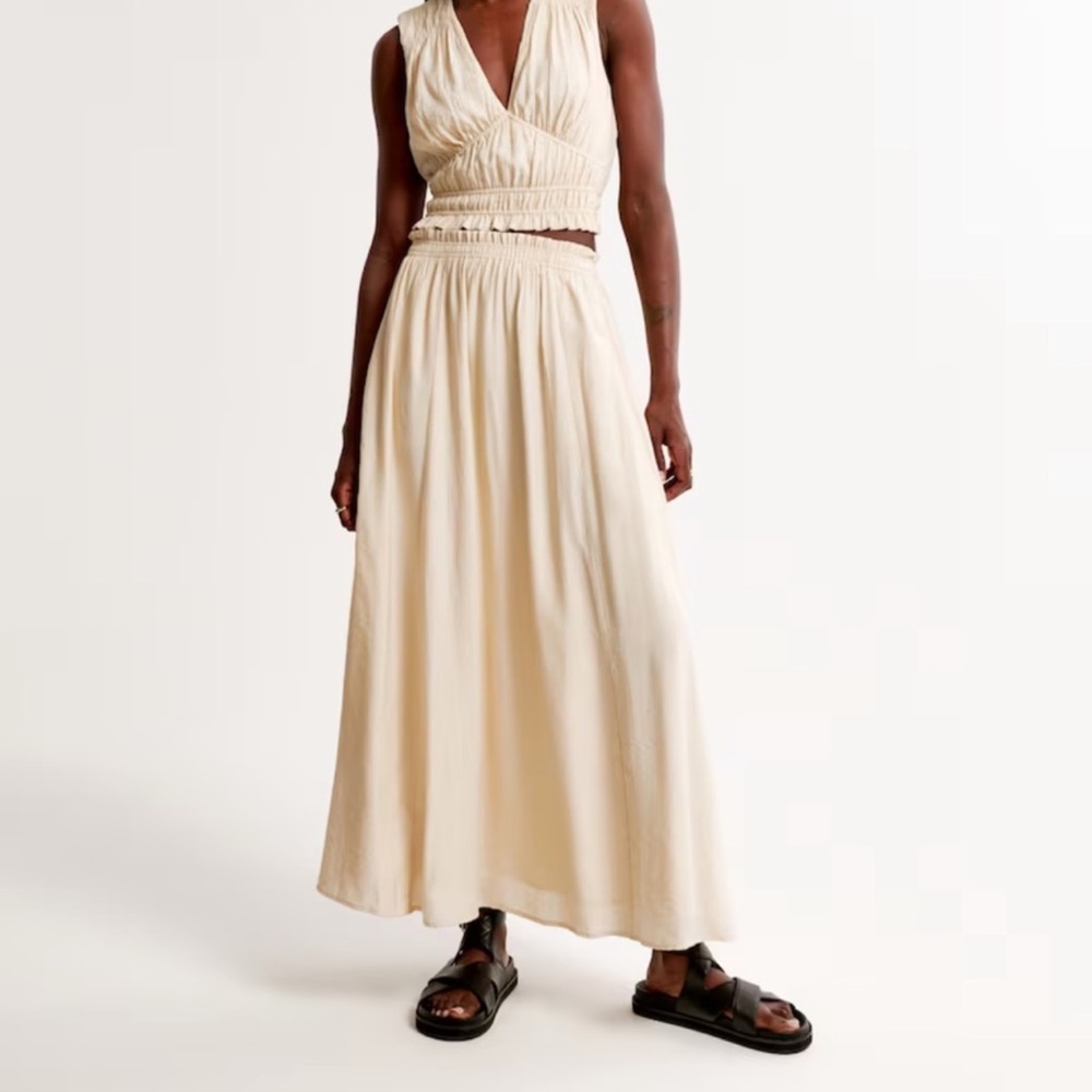 Crinkle texture Maxi skirt, SZ L